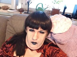 Blue metallic lips